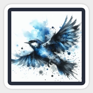 Bluebird In Flight Sticker